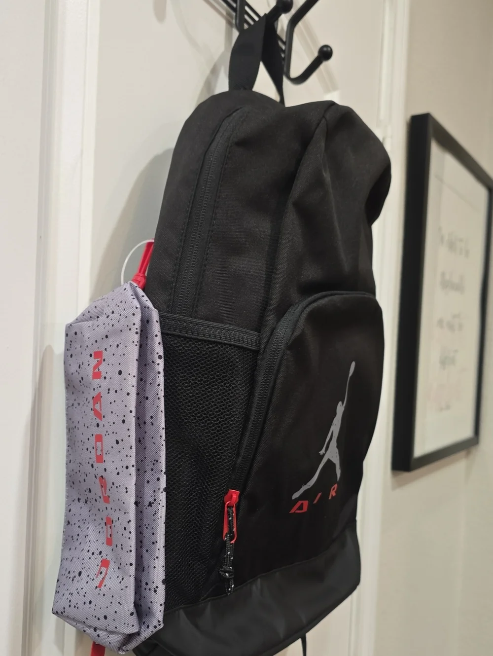 Jordan Big Kids Raid Backpack 17L- Black/Cement Grey